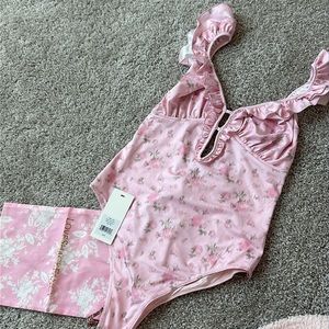Love Shack fancy Pink Seashell one piece NWT